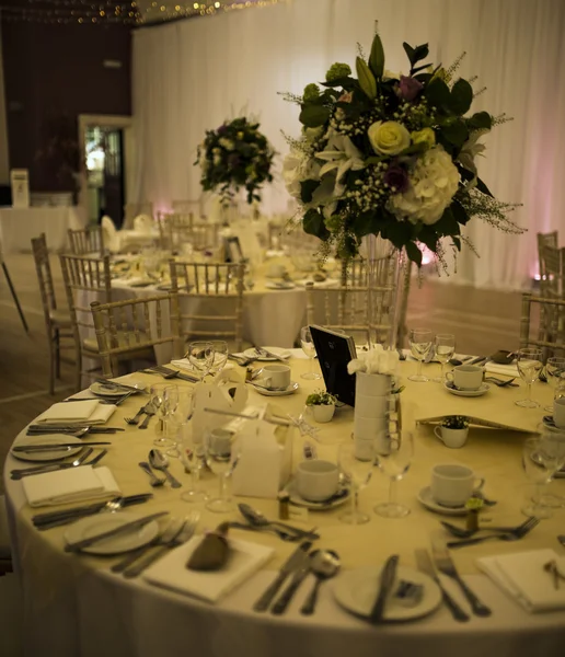 結婚式のテーブルの装飾 ストック画像