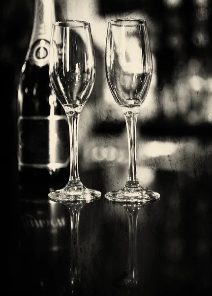 Abstract Champagne flutes — Stock Photo, Image