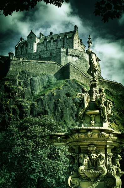 Castelo de Edimburgo Vintage olhar — Fotografia de Stock