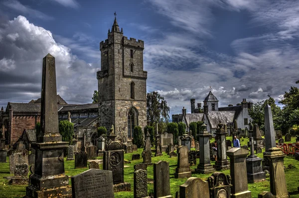 Chiesa nel cimitero di Stirling Immagini Stock Royalty Free