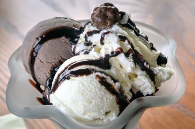 Lezzetli dondurma desert