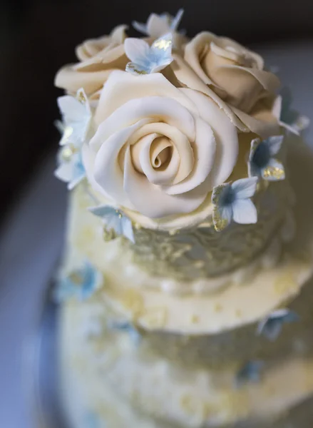 Pięknie zdobione ładny tort weselny — Zdjęcie stockowe