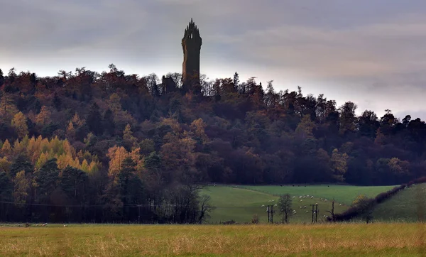 Večerní snímek Wallace Monument — Stock fotografie