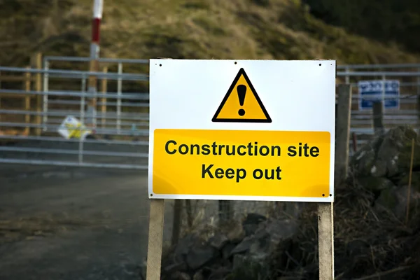 Danger Construction site sign — Stock Photo, Image