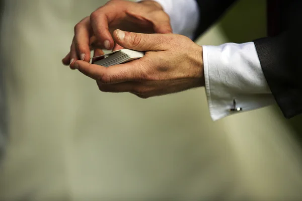 Close up of a card trick — Stock Photo, Image