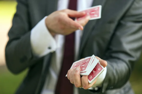 Zauberkarten-Trick — Stockfoto