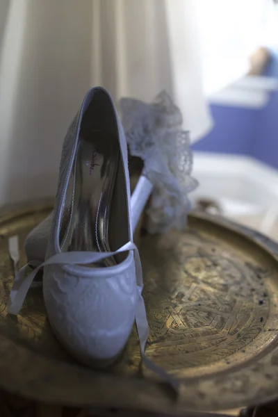 Fancy bröllop skor — Stockfoto