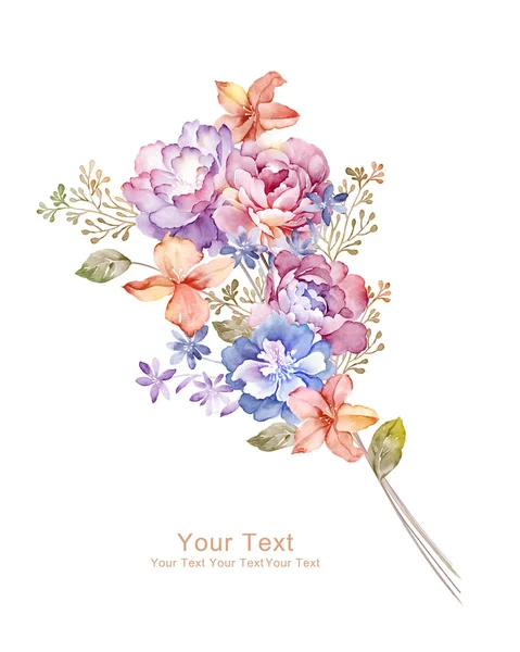 Aquarel illustratie bloemen — Stockfoto