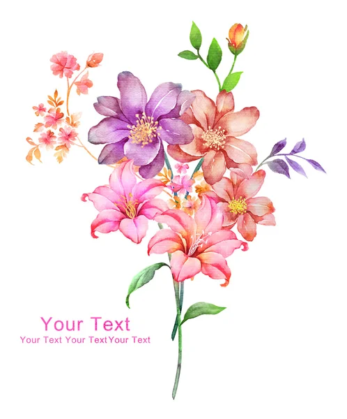 basit arka planda suluboya çiçek