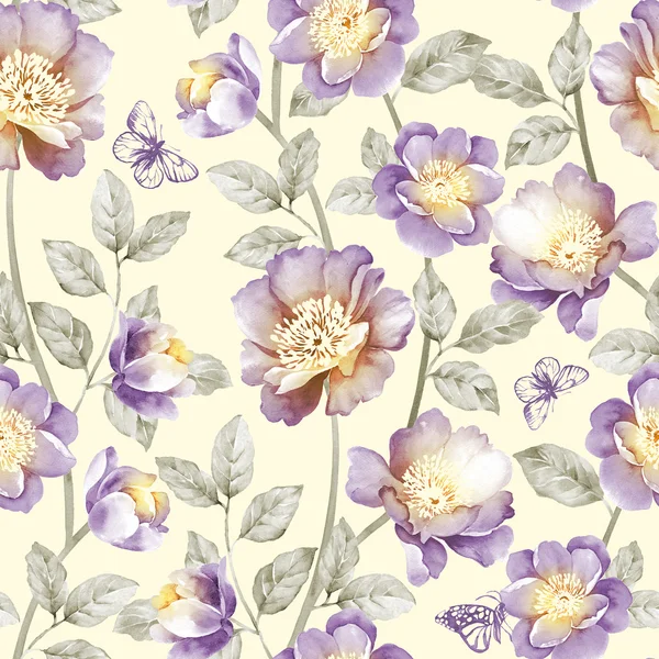 canlı çiçek desenli yinelenen 