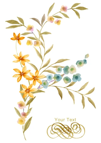 Akwarela Ilustracja kwiaty — Zdjęcie stockowe