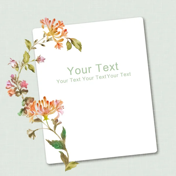 Suluboya çiçek renkli