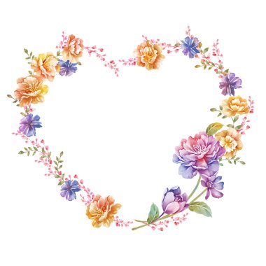 Kalp şeklinde düzenlenmiş çiçek