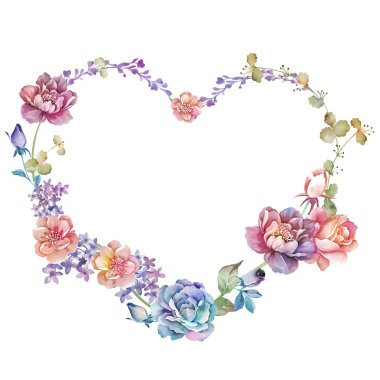 Kalp şeklinde düzenlenmiş çiçek