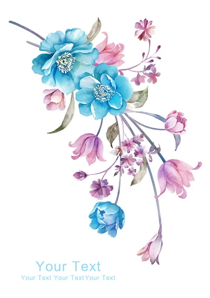 suluboya resimli çiçekler