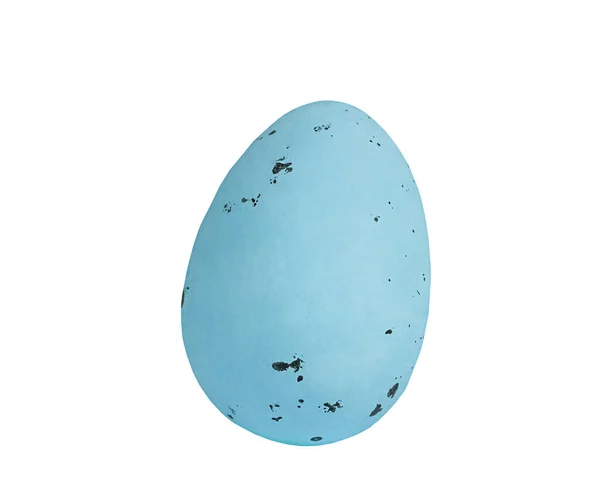 Великоднє Блакитне Яйце Ізольоване Білому Тлі — стокове фото
