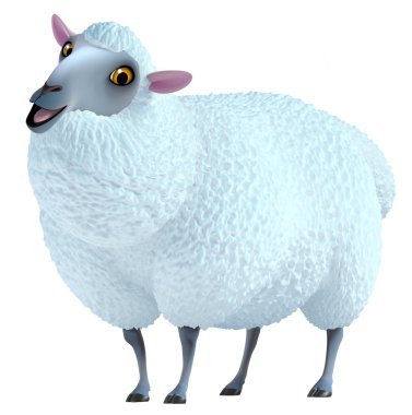 3D sevimli koyun