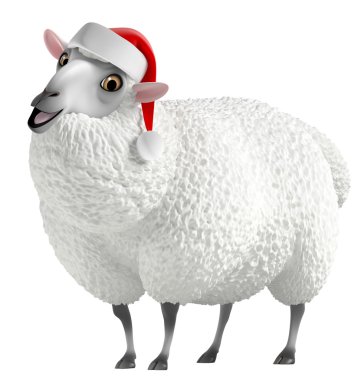 3D sevimli koyun