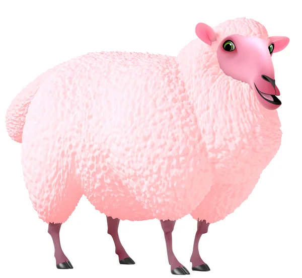 Трехмерная милая овца — стоковое фото