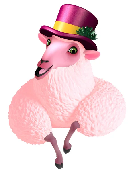 3d cute sheep — Stock Photo, Image