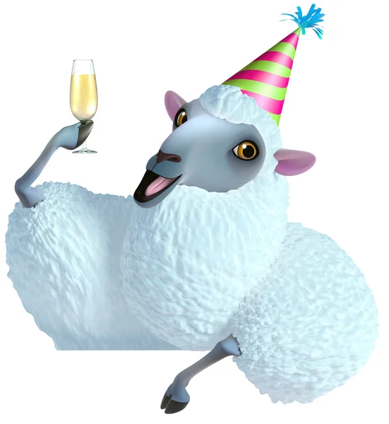 3d cute sheep — Stock Photo, Image