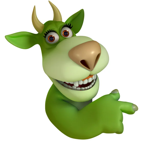 Grüne cartoon monster 3d — Stockfoto