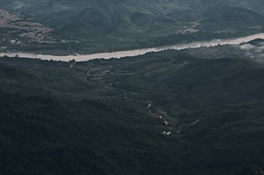 Chiangrai Eyaleti, Tayland 'da Doi Pha Tang' da Top View