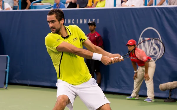 Mason, Ohio - August 15, 2016: Marin Cilic in a first round match at the Western and Southern Open in Mason, Ohio, on August 15, 2016. — Stock Photo, Image