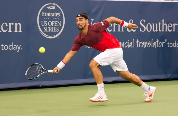 Mason, Ohio - August 16, 2016: Fabio Fognini in a match at the Western and Southern Open in Mason, Ohio, on August 16, 2016. — Stock Photo, Image