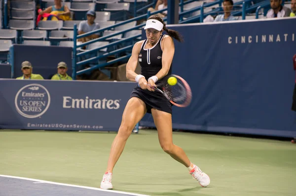 Mason, Ohio - August 15, 2016: Christina McHale in match at the Western and Southern Open in Mason, Ohio, on August 15, 2016. — Stock Photo, Image