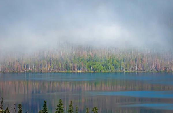 Mist Het Meer Mcdonald Glacier National Park — Stockfoto