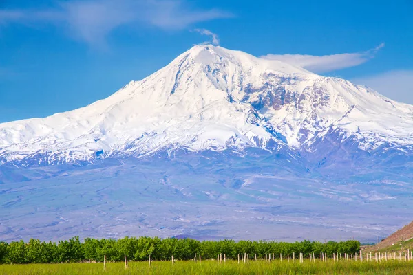 Mount Ararat Turkey 137 Viewed Yerevan Armenia Snow Capped Dormant — Stock Photo, Image