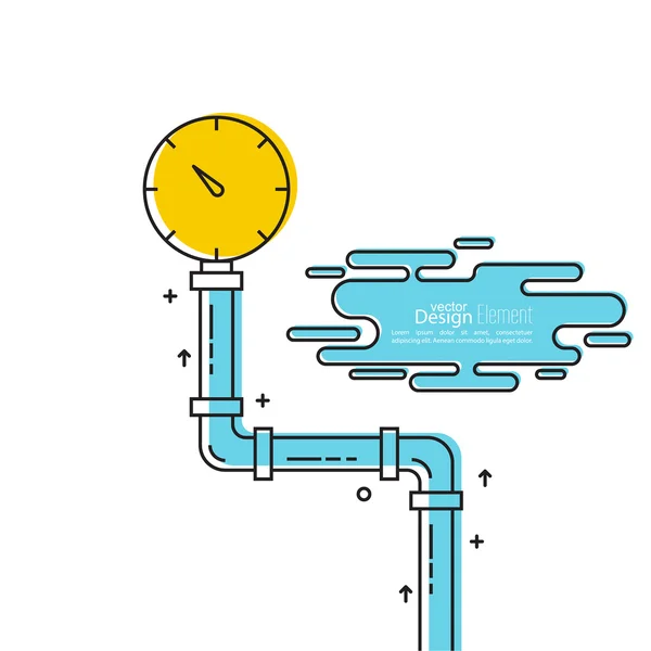 Le pipeline avec un robinet . — Image vectorielle