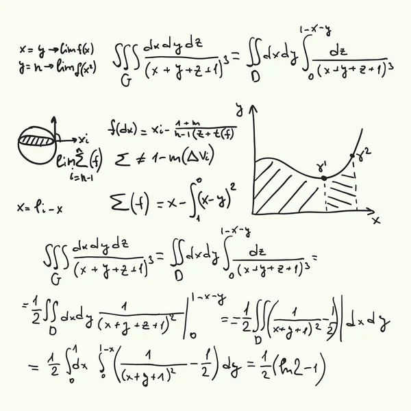 Векторный шаблон с математическими формулами — стоковый вектор