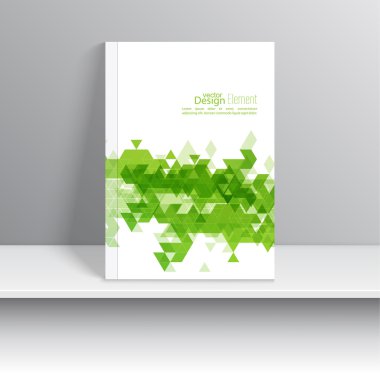Yaprakları, üçgenler ile Dergi kapağı.