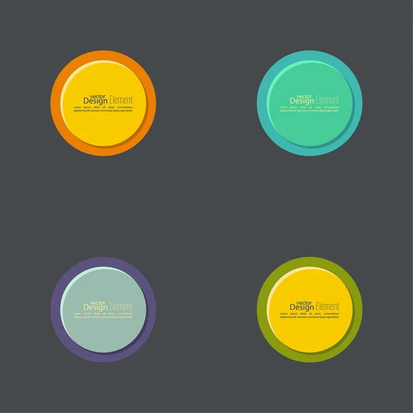 Vector abstract circles set. — Stock Vector