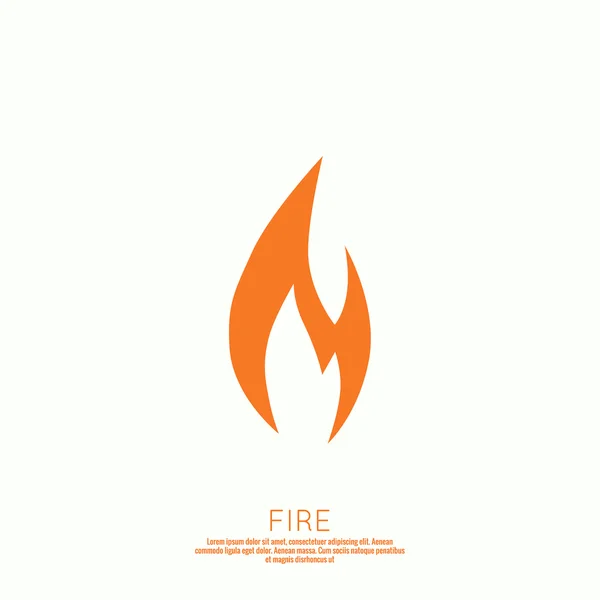 Llamas de fuego. Icono . — Vector de stock