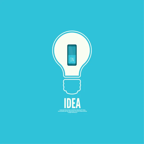 Bulb light idea with switch — Stock Vector