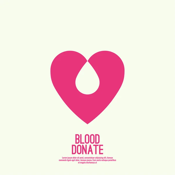 Logo kan bağışı — Stok Vektör