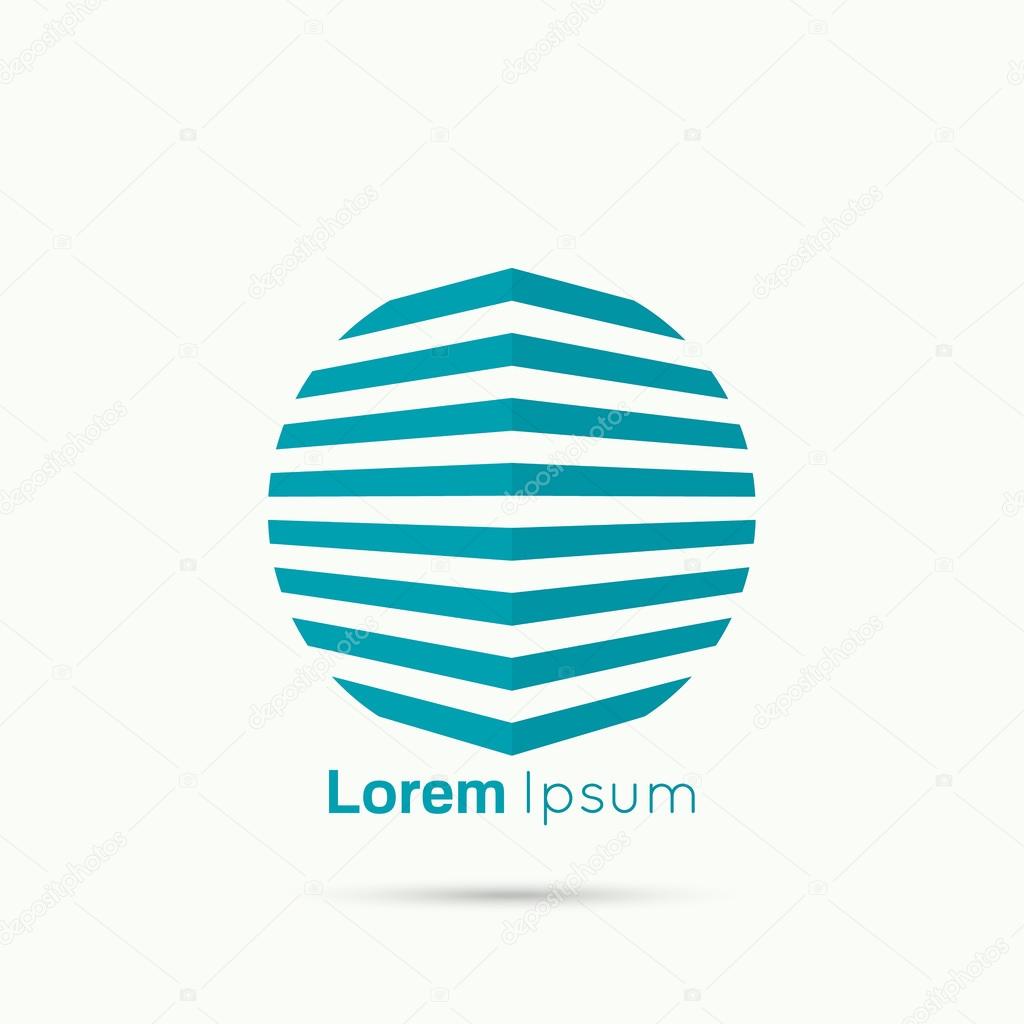 3d logo in  form of  abstract geometric circle figures. for media, mobile, public groups, alliances, environmental, mutual aid associations and other social welfare agencies.