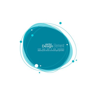 Soyut yuvarlak afiş