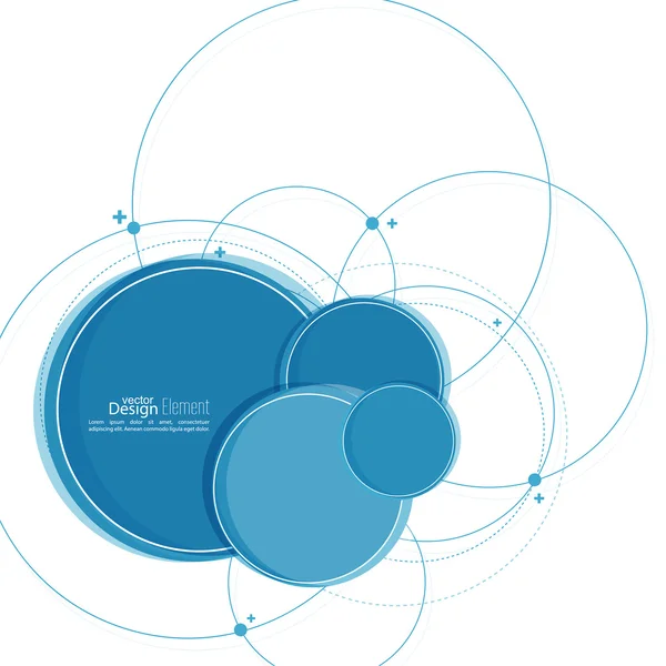 具有重叠圆环的背景摘要 — 图库矢量图片