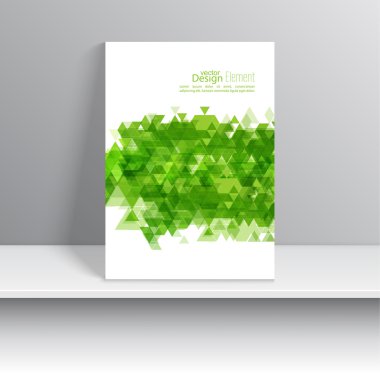 Yaprakları, üçgenler ile Dergi kapağı.