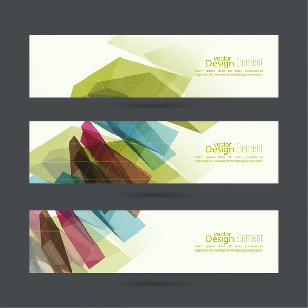 Set of abstract banners. header. — Stock Vector