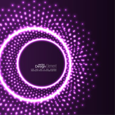 Parlak daireli soyut arkaplan