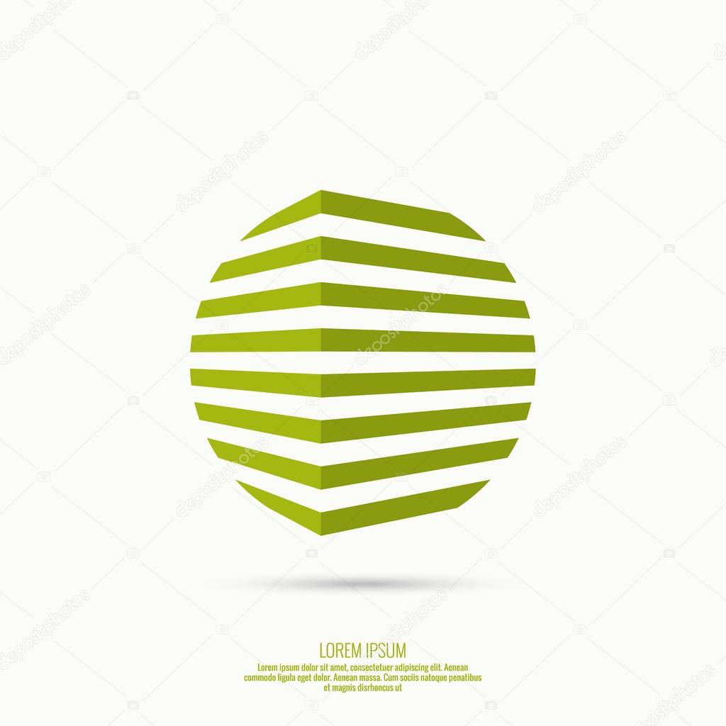 3d logo in  form of  abstract geometric circle figures. for media, mobile, public groups, alliances, environmental, mutual aid associations and other social welfare agencies.