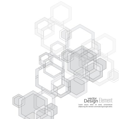 Şeffaf küplerle soyut arkaplan