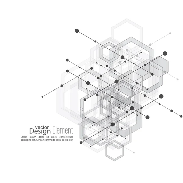 Virtuell abstrakt bakgrund — Stock vektor