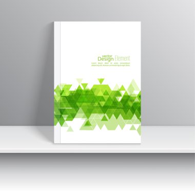 Yaprakları, üçgenler ile Dergi kapağı.