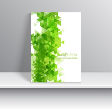 Yaprakları, üçgenler ile Dergi kapağı.